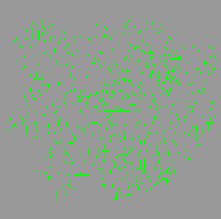 Bloque Autocad Vista de Árbol Color 21 en Planta